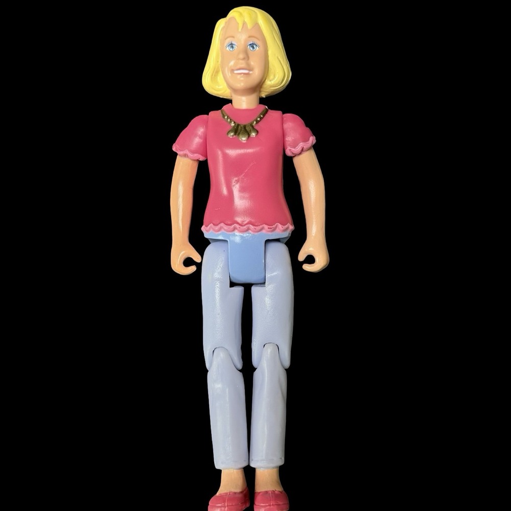 Toys R Us You & Me Happy Together Blonde Mom Doll Figure Pink Shirt Blue Pants